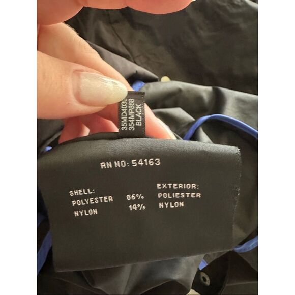 Cole Haan Women's Full Zip Lightweight Rain Jacket-Long Style-Black size medium - Picture 8 of 12